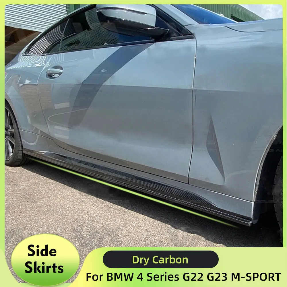 

Dry Carbon Side Skirt Extension Lip Spoiler for BMW 4 Series G22 G23 M-SPORT 2D Side Door Rocker Plate Lip