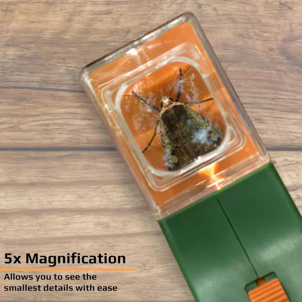 Upgraded Version of Insect Catcher Handheld Bee Insect Clamp Cockroach Spider Insect Catching Tool with Magnifying Glass