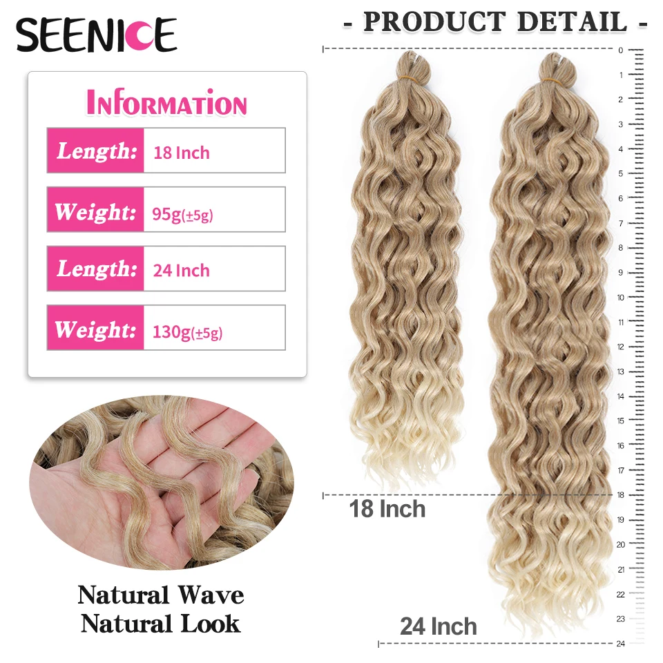 Afro Curls Deep Wavy Twist Crochet Hair Extensions 18-24Inch Ombre Green Pink Water Wave Synthetic Curly Braiding Hair for Women
