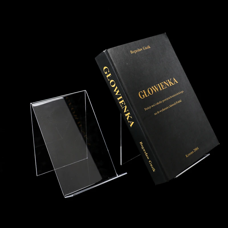 NEW Acrylic Book Display Stand Photo Frame Brochure Artwork Holder Organizer Product Display Stand School Office Accessories