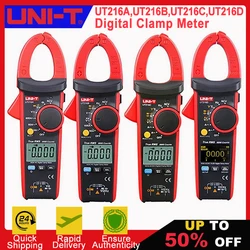 UNI-T UT216A UT216C pinza amperometrica digitale AC DC misurazione della corrente RMS frequenza capacità temperatura e Tester NCV multimetro