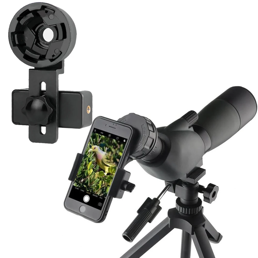 Telescope Phone Photo Adapter Universal Quick Aligned Cell Phone Digiscoping Adaptor Mount Compatible with Binoculars Monocular