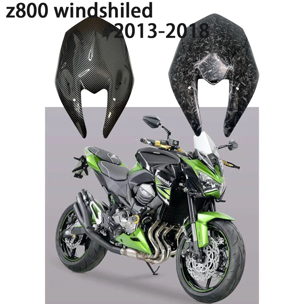 Motorcycle Double Bubble Windshield WindScreen For 2013 - 2016 Kawasaki Z800 Z 800 2014 2015 13 14 15 16 Black Iridium