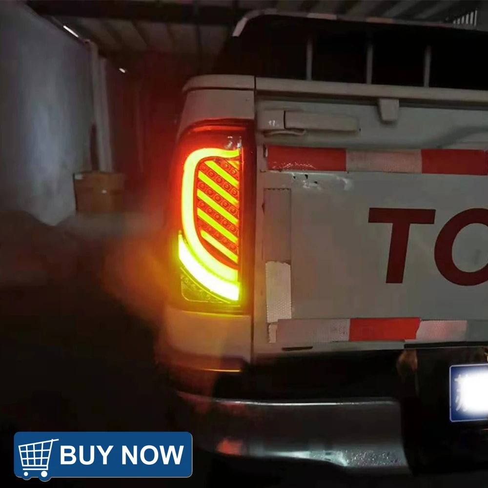 For Toyota Hilux 2015-2021 Car Tail Light Assembly Upgrade, New Dynamic Turn Signal Style