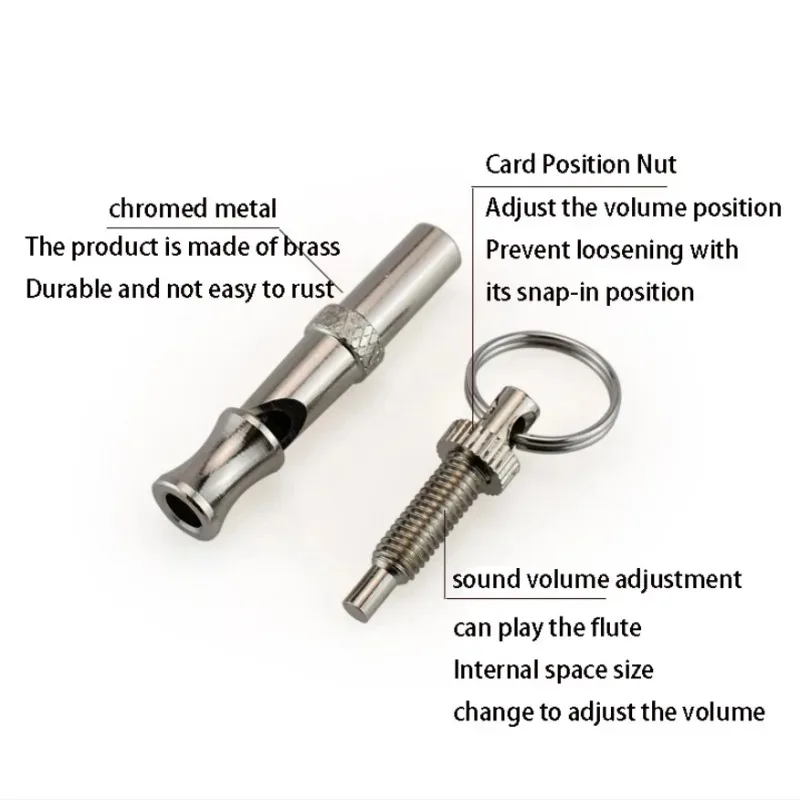 Ultrasonic Training Dog Training Whistle Stop Barking Device Flute Silent Whistle Control Tool Puppy Train Keychain Pet Supplies