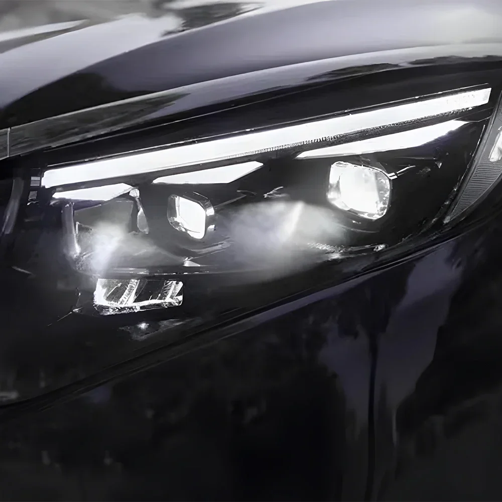 

Автомобильные фары для Benz Vito W447 V250 V260 V300 2017-2024 светодиодные передние фары автомобиля в сборе, обновление, аксессуары для линз проектора с двумя линзами