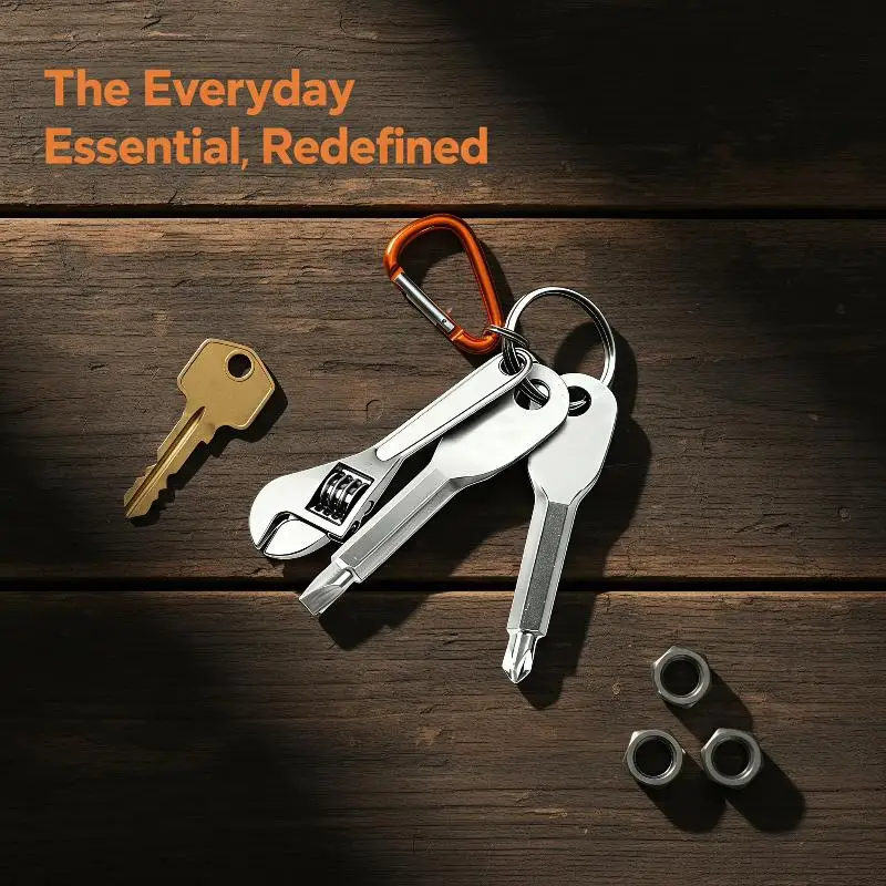 1/2/3 PCS Mini Stainless Steel Keychain Tool Set Wrench Screwdrivers For Home Emergency Repair Outdoor Camping