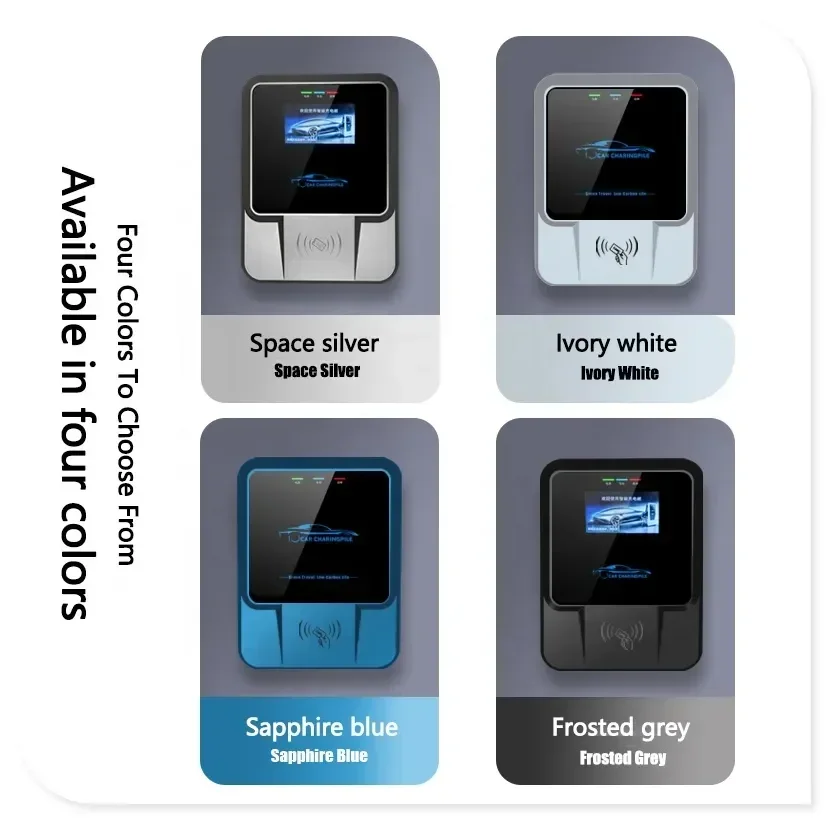 Ev Charger Type1 Type2 7kw 11kw 22kw Indicator and Screen Display Wallbox  AC EVSE Charging Station Floormounted