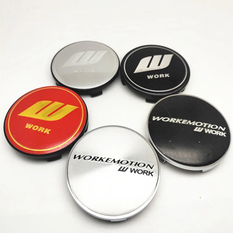 4pcs 68mm W Work Emotion Wheel Center Cap Hub Auto Rims Caps Cover Badge Emblem Car Styling Accessories