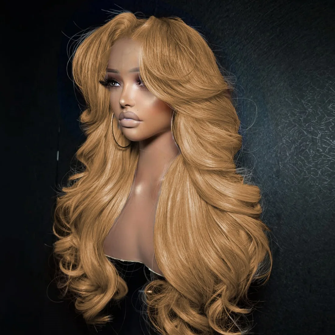 

13x4 Body Wave Lace Frontal Human Hair Wig Natural Wave Hair Lace Front #27 Colored Body Wave Preplucked Hair Wigs