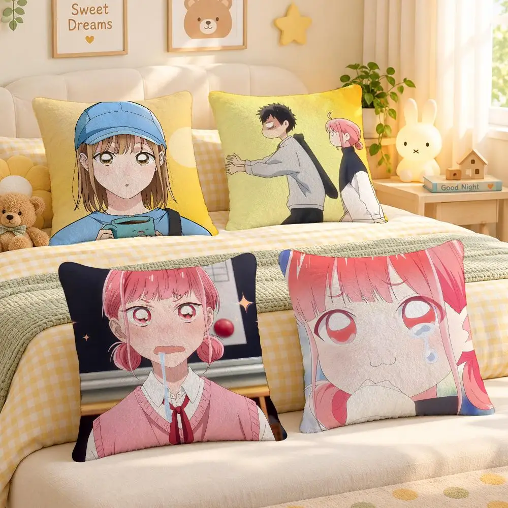 Anime Blue Box Romance Manga Cushion Cover Personalized Soft Plush Pillow Living Room Home Sofa Bedroom Office Car Cushion