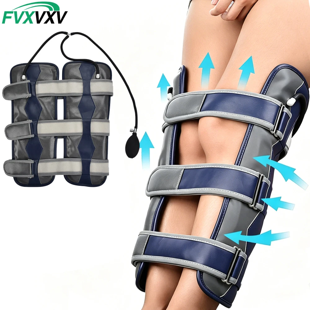 1Set Inflatable Leg Correction Brace X/O Shape, Professional Knee Valgus Straighten Belt Posture Corrector Bandage for Adults