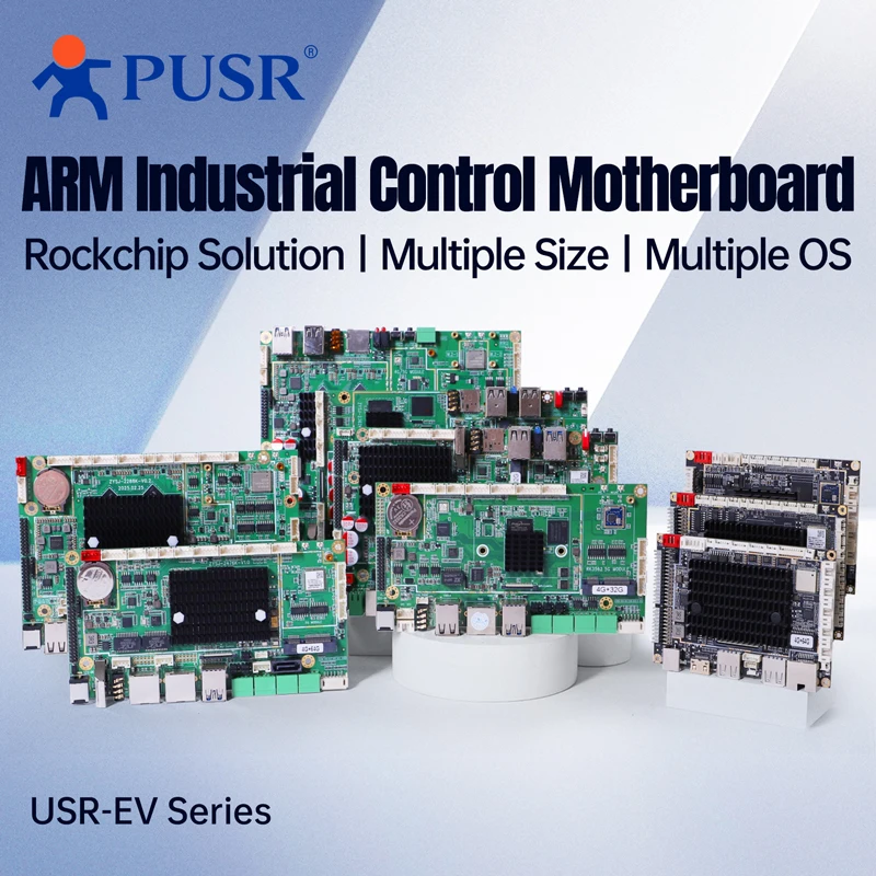 

PUSR ARM Motherboard Rockchip RK3562/3568/3576/3588 Ethernet/Wifi/4G/5G CAN RS485 RS232 USB HDMI Micro-ATX Motherboards USR-EV
