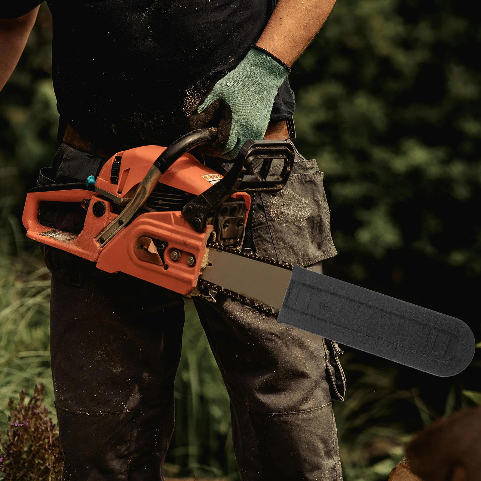 

4Pcs Chainsaw Bar Scabbard Cover Heavy Duty Plastic Chain Saw Protector for and Transportation Maintenance Tool