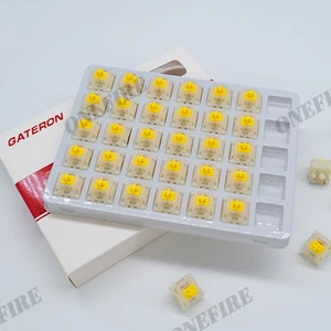 Gateron Milky Proスイッチ乳白色のPRO REDリニアプリ潤滑スイッチSMD RGB MX STEMスイッチの機械キーボード5pin POM 8ベストセールスメカニカルキーボードレッドスイッチ-7