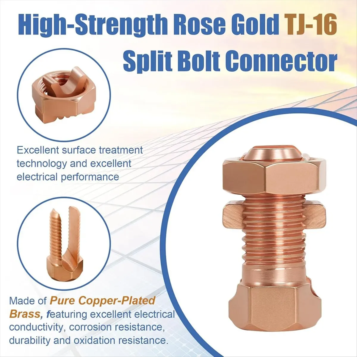 

20 шт. разъемные болтовые соединители TJ-16, медные зажимы для заземления, подходят для заклеивания голых проводов 6AWG/7AWG/8AWG, наконечников для проводов