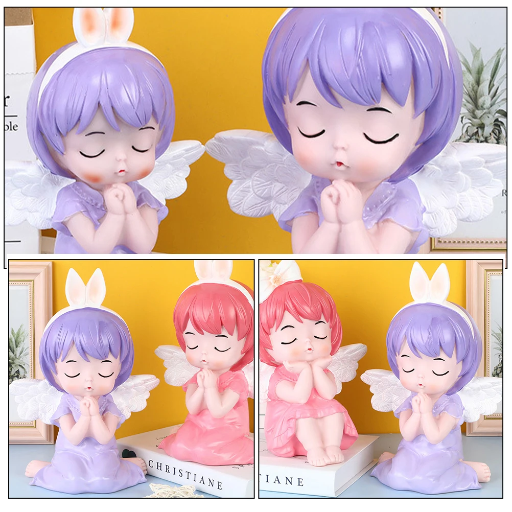 

Prayer Angel Money Bank Change Cute Plastic Coin Banks Cartoon for Adults Unique Piggy Kids