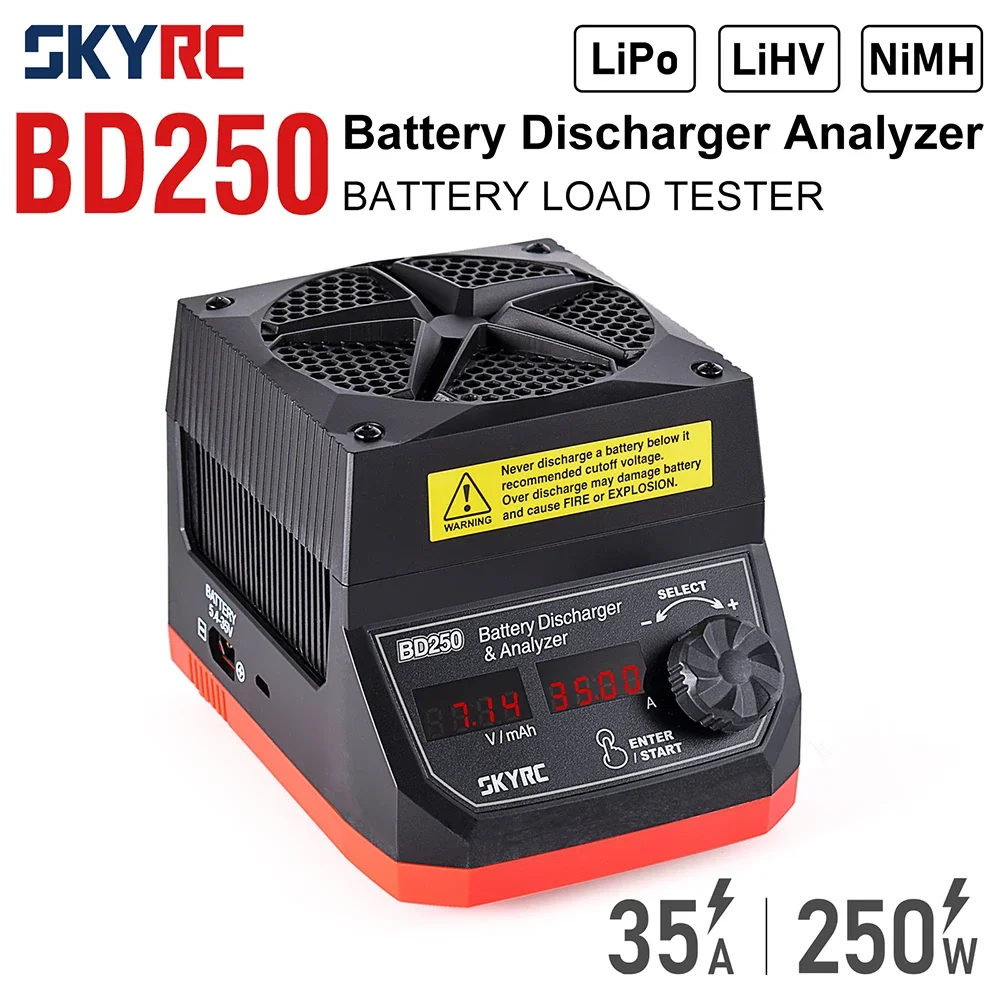 

SKYRC BD250 Battery Discharger LiPo LiFe LiHv NiMH NiCd Pb Battery Analyzer Upgraded Battery Discharger