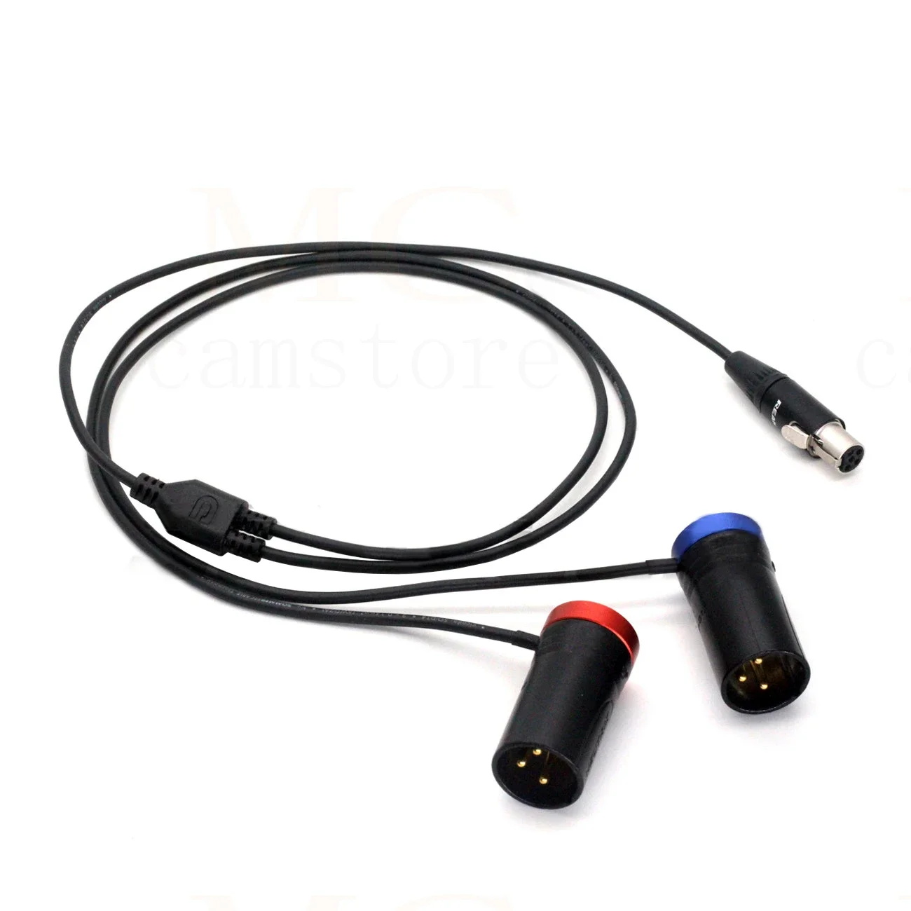 TA5F to two Low-Profile XLR NEUTRIK 3 pin male for Zaxcom qrx200 audio cable