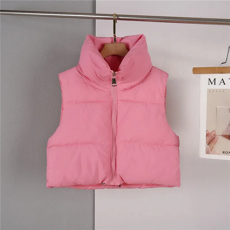 Open Front Pockets Vest Crop Length with Zipper Front Regular Fit Urban Street Commuter Chic Square Neck for Women Autumn Season