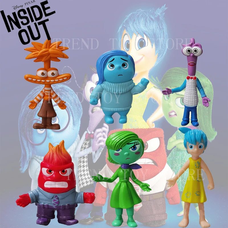 

10cm Disney Inside Out 2 Action Figures Bing Bong Joy Sadness Anger Disgust Model Doll Ornaments Children Collection Toys Gifts