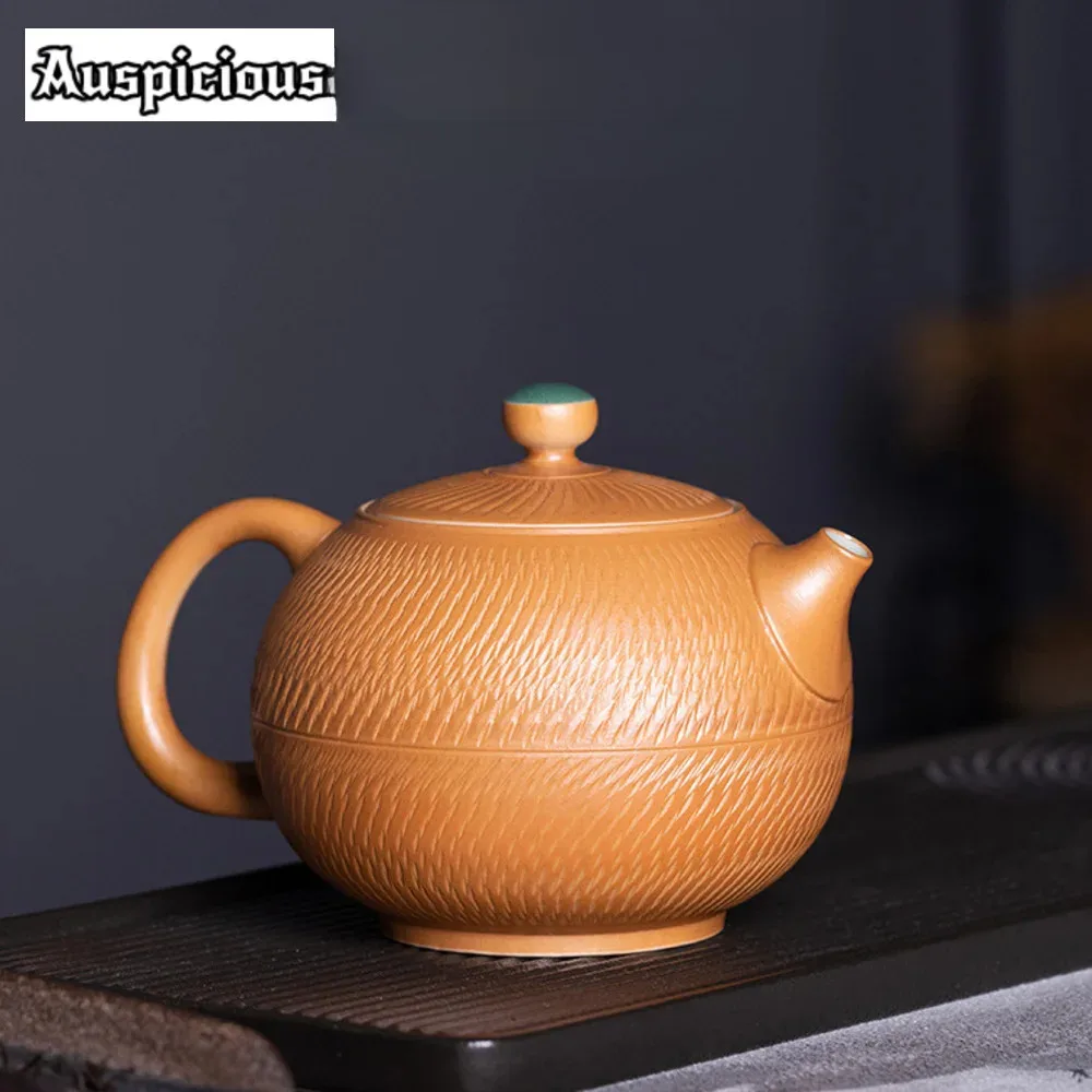 

200ml High Grade Longquan Celadon Teapot Fully Handmade Jumping Knife Xishi Pot Chinese Tea Brewing Kettle Kung Fu Teaset Gifts