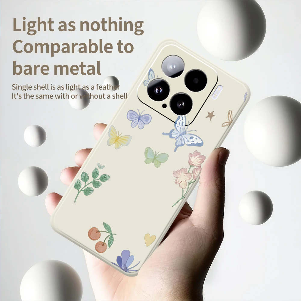 Custodia per telefono fiore farfalla fresca per Xiaomi Mi 15 Ultra Mi 14T 13T 11T Pro Cover per Xiaomi Mi 13T Pro Mi 11T Pro Custodia in silicone