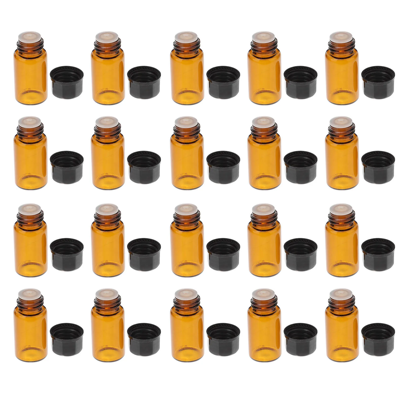 

50 Pcs Portable Travel Size Container Essential Oils Sub Bottles for Emulsion Empty Amber