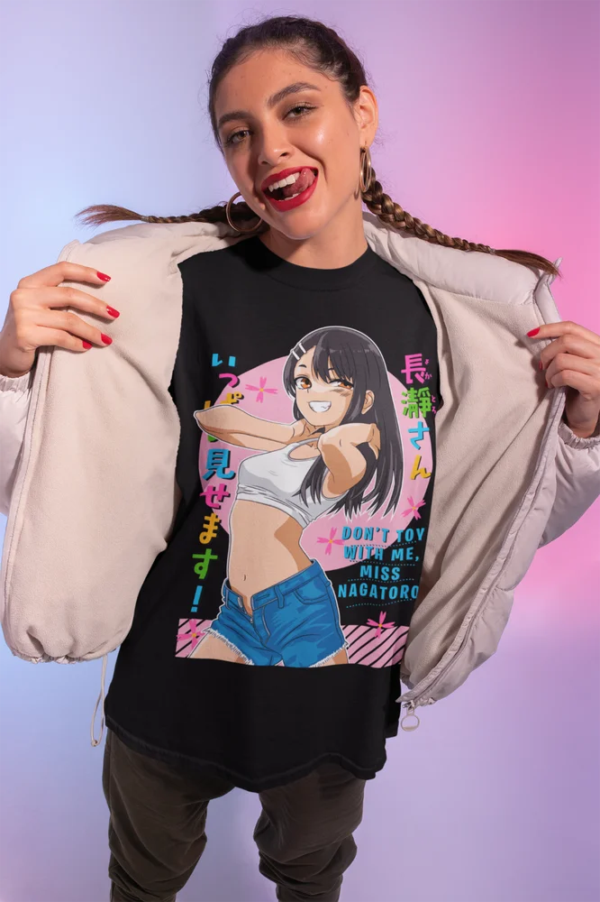 Miss Nagatoro t-Shirt don't Toy With Me Kawaii Hentai Anime Girl Shirt tutte le taglie