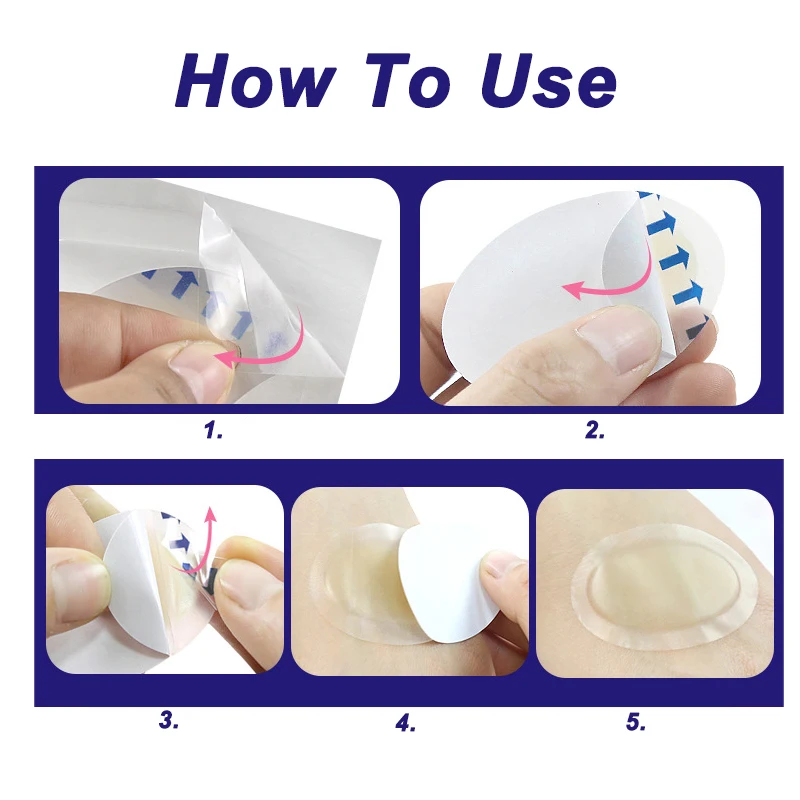 Pexmen 1/2/5 Uds vendajes de blíster de Gel para pies cojín de blíster para talón y dedo del pie vendajes hidrocoloides resistentes al agua almohadillas de blíster