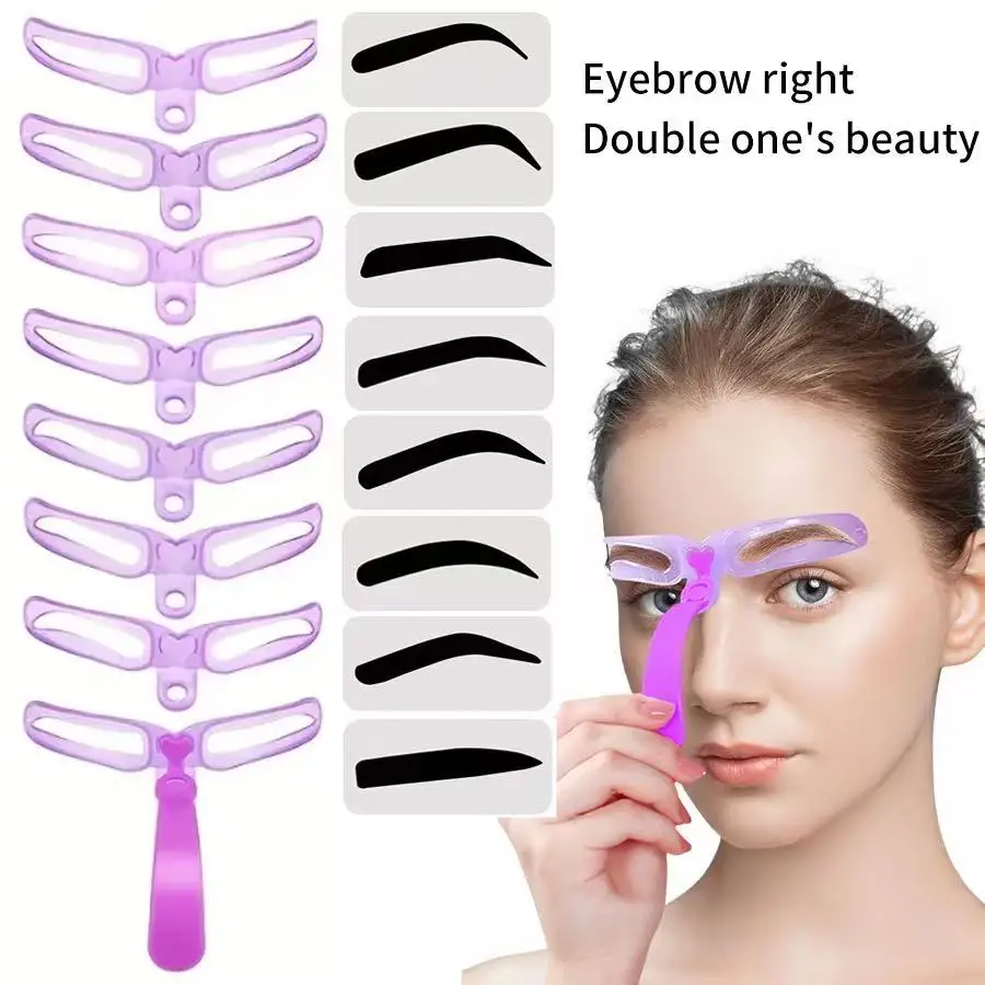 Guide de formes variées pour sourcils, gabarit de modelage des sourcils, outil de maquillage à domicile facile à utiliser pour débutants
