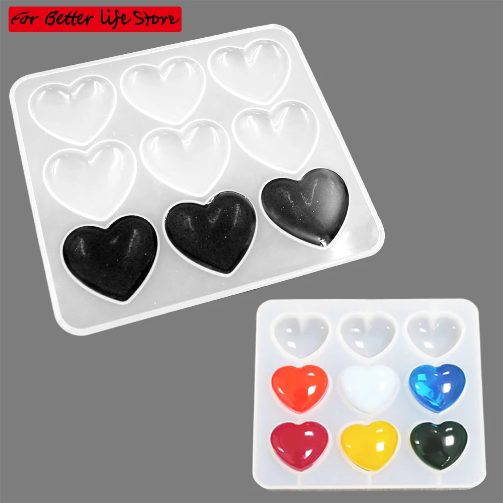 

1piece SNASAN Love Heart Silicone Mold Jewelry Making DIY Tool UV Epoxy Resin Molds Dried Flower Resin Decorative Crafts