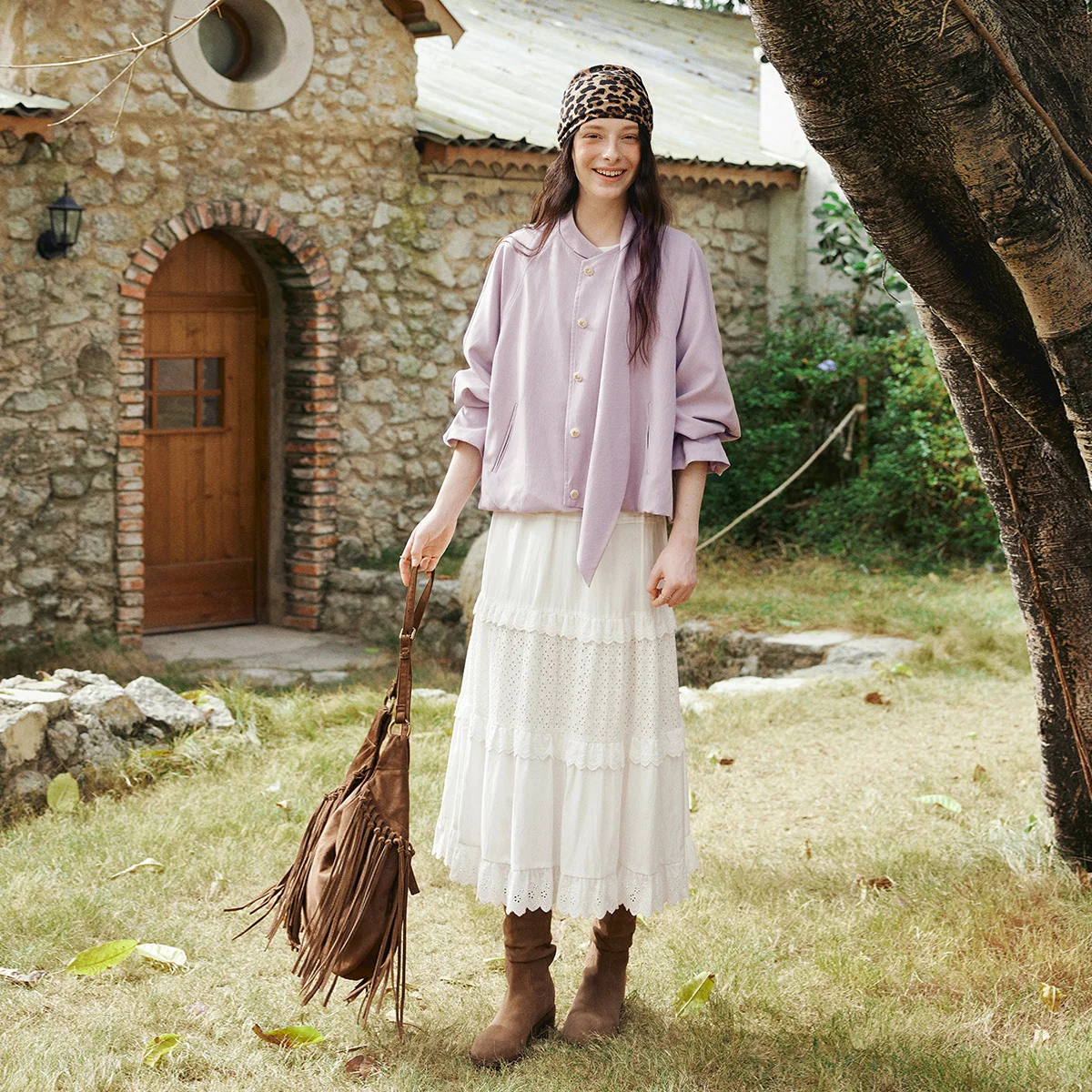 OLrain 女性用スポーツジャケット スタンドタイ フロントネック ルーズ レディース ショートコート 春 2026 エレガント プリーツスリーブ トップス GO58CW003008