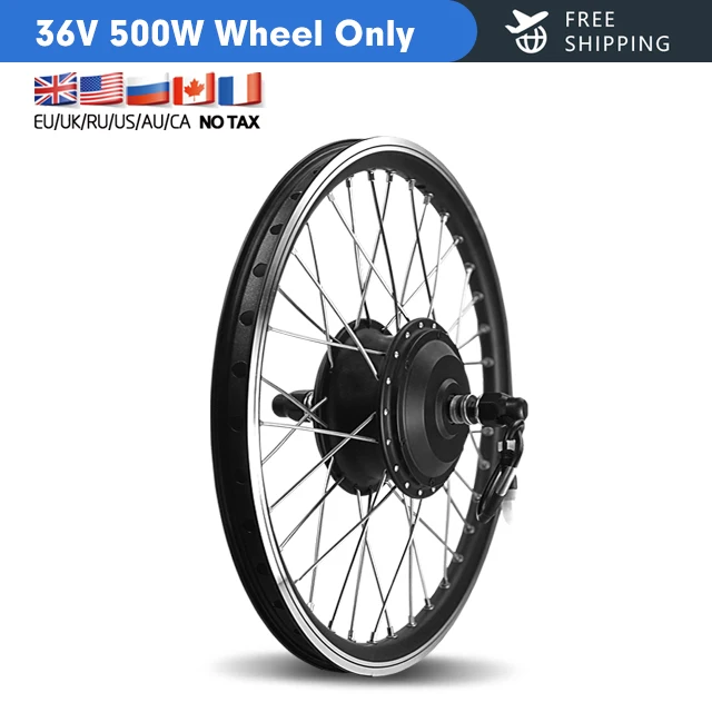 電動自転車変換キット,前輪および後輪ハブを備えた500Wブラシレス