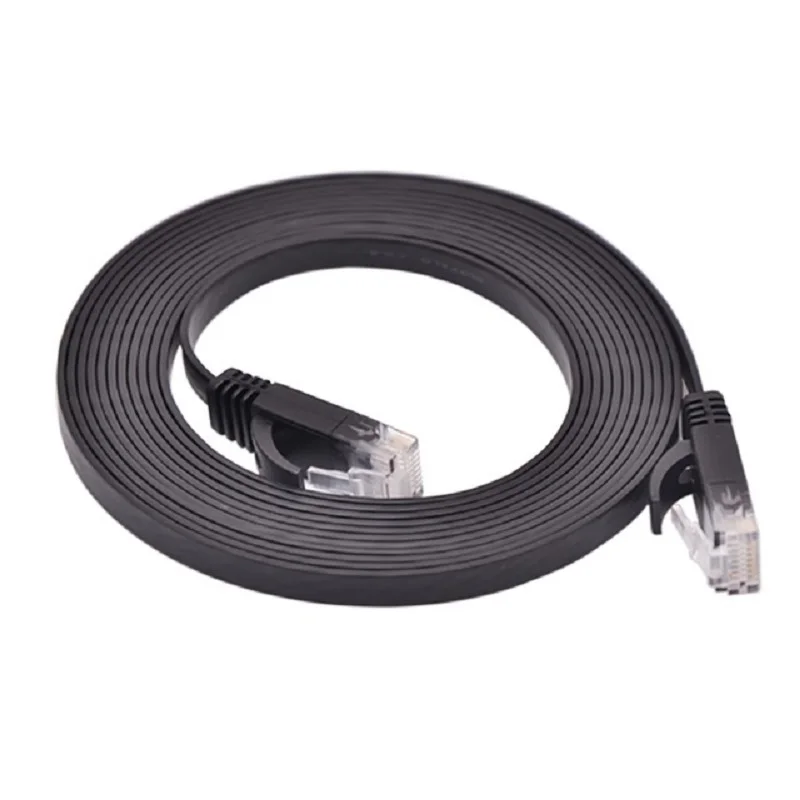

Monoprice Pure Copper Wire Cat6 Flat Cable Unshielded Network Cable for Home Networking Installation