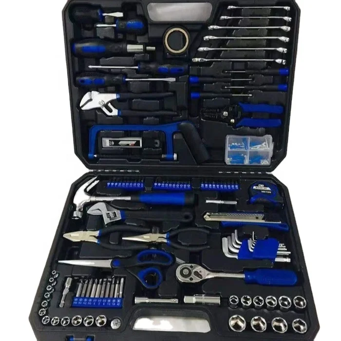 198pcs hot sales home car repair tool set with storage box