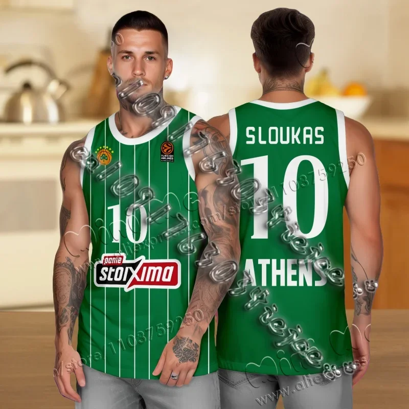 

New 2025 Arrivals Panathinaitkos Basketball Jersey Fan Special Jersey Kit Greece Men Summer Basketball Sports Jersey Vest TShirt