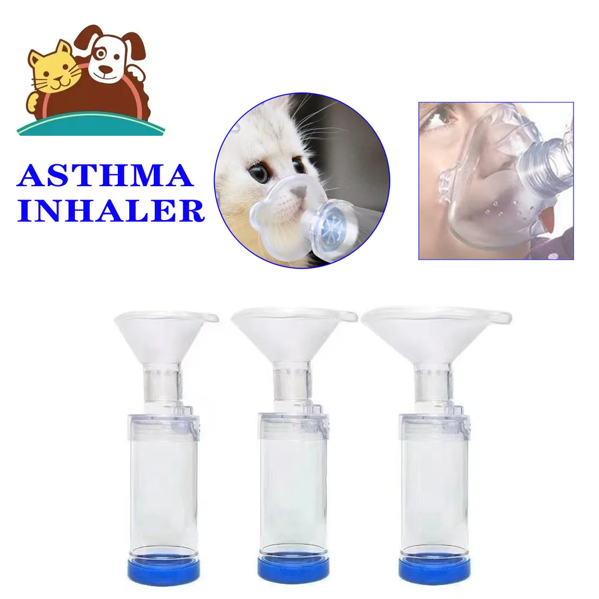 Aerosol Inhaler Spacer Chamber for Adults Children Cat Animals Aerosol Chamber Inhaler Spacer