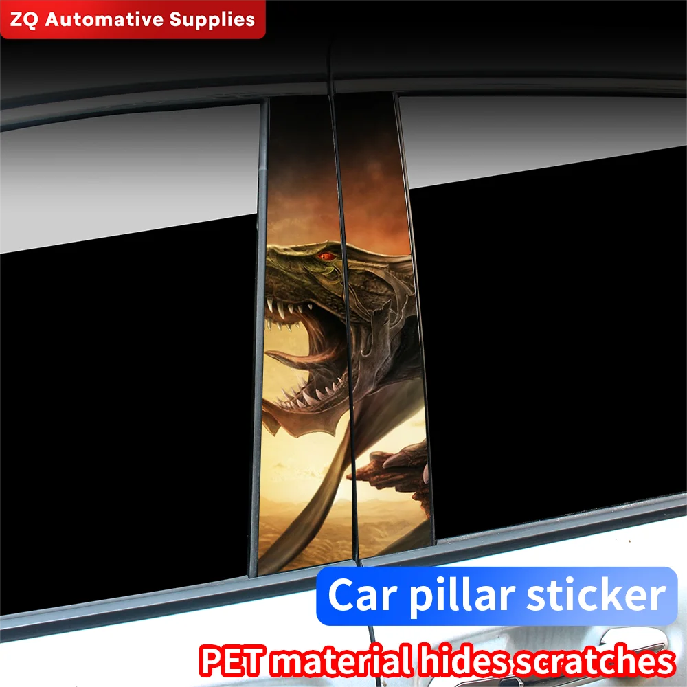 

Dinosaur Car Stickers Waterproof DIY Auto B-pillar Protective Decoration Cover Scratches Universal Vehicle Decals Accessories