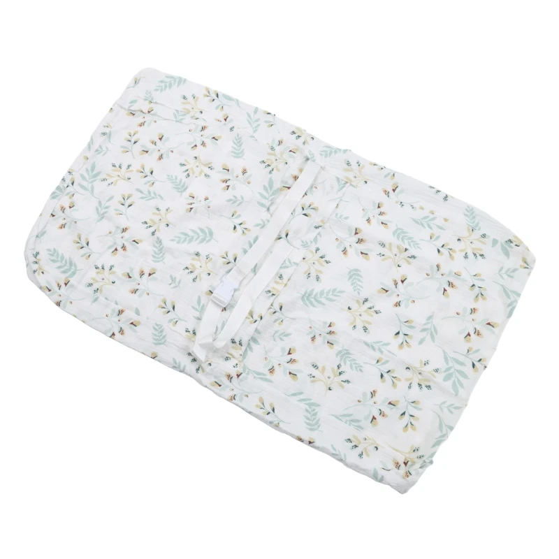 Una manta floral blanca y verde