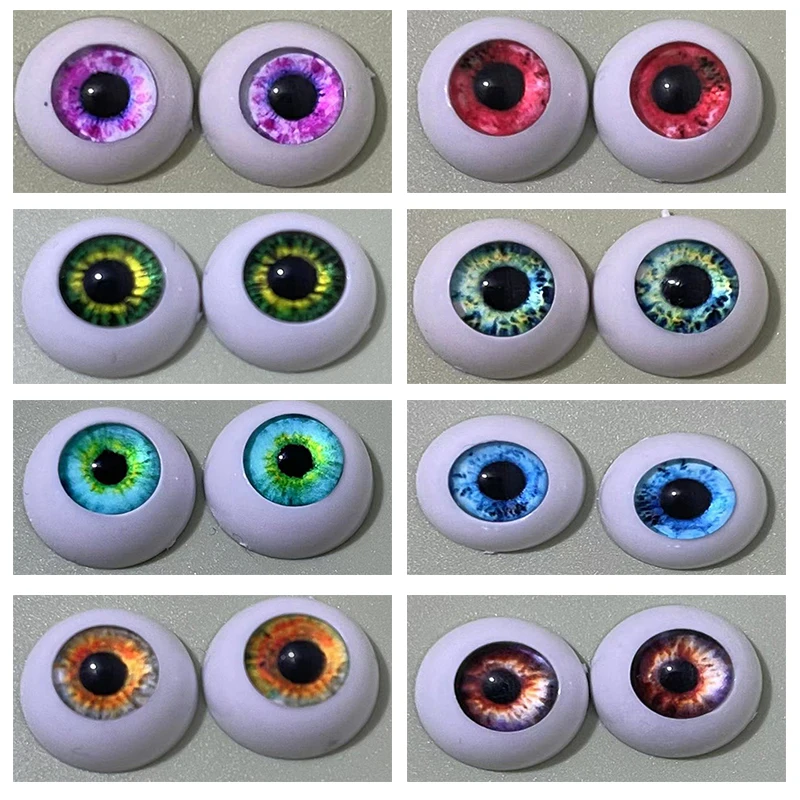 2 Pairs 12mm/14mm Eyeballs BJD Eyes DIY Toy Eye Plush Animal Eye Accessories Doll Eyeball