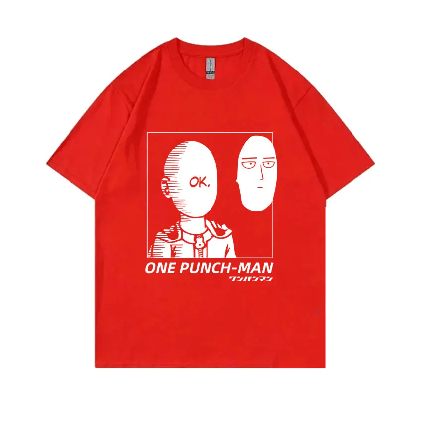 Kaos Grafis Anime One Punch Man Saitama Egg Kaos Lucu Pria Wanita Kasual Oversized Streetwear Kaos Kartun Manga Pria