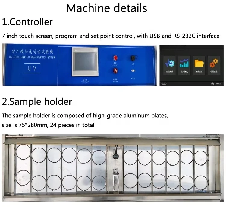 ASTM D4329 UV Aging Test Chamber 8 Pieces UV Lamps Ultraviolet Irradiation UV Weathering Test Chamber