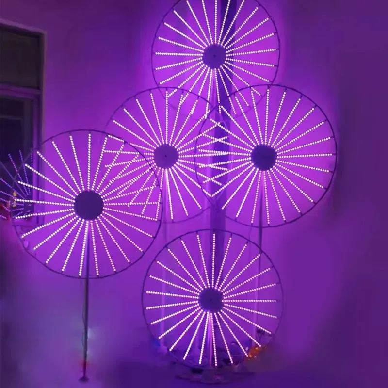 Digital Light Emitting Diode Meteor Shower  Wreath Christmas
