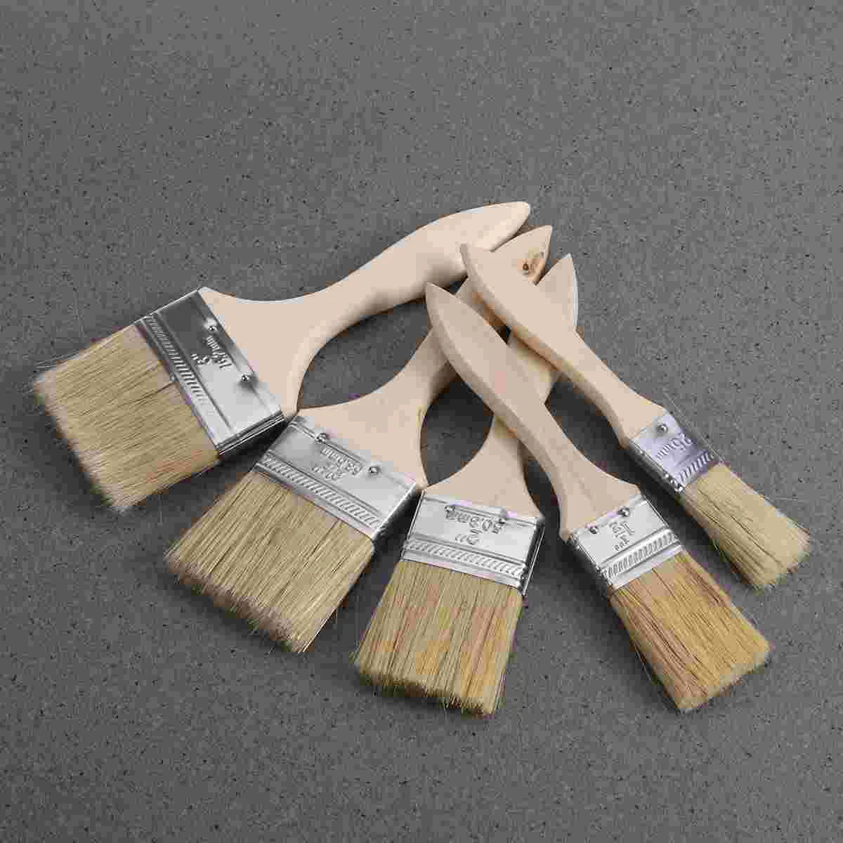 Paint Brushes with Wooden Handle Paint Brush for Lumber And Furniture Paint Paint Brushes Easy To Clean Wooden Cleaning