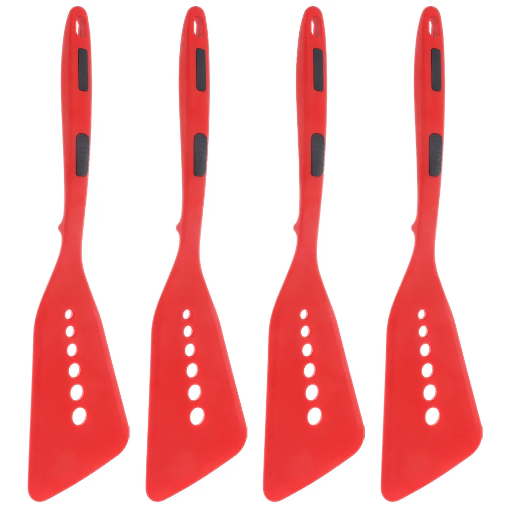 

4 Pcs Silicone Spatula Griddle Kitchen Food Cooking Utensils Silica Gel Fry Frying