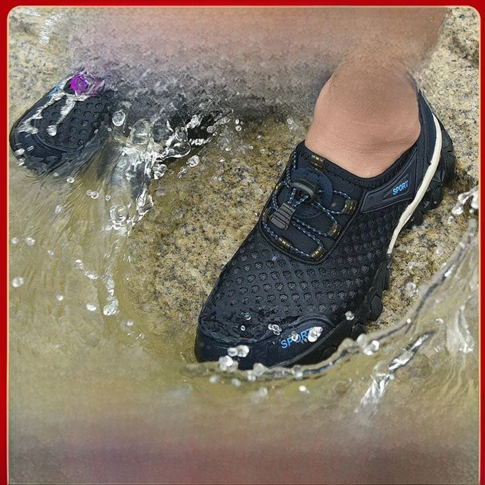 

Breathable Mesh Outdoor Casual Shoes Men's Summer Sports Shoes Hollow out Water Crossing Shoes Soft Bottom Wear Resistant Hik...