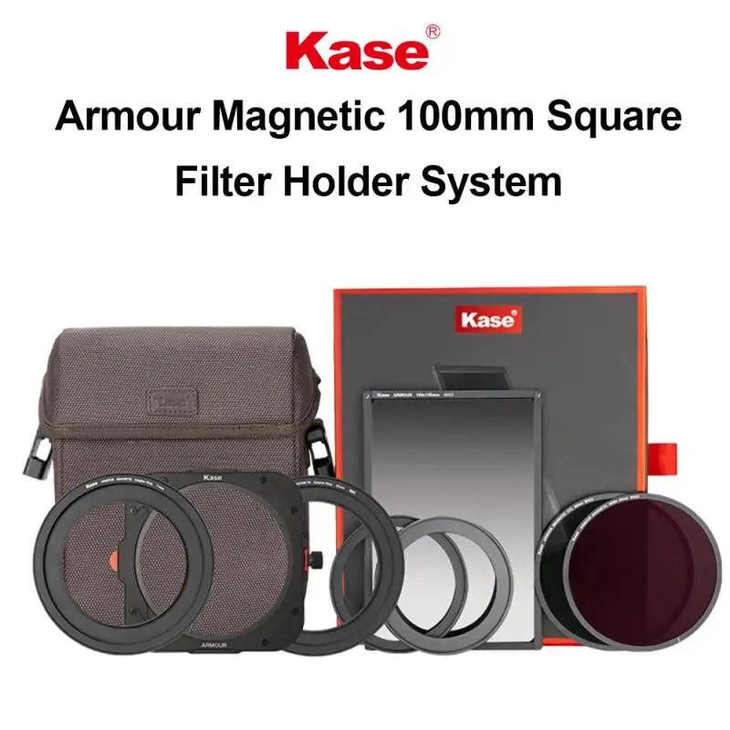 Kase Armor Magnetisches 100 mm quadratisches Filterhaltersystem für 67/72/77/82 mm Kameraobjektiv und Lee Haida 100 x 100 mm 100 x 150 mm Filter