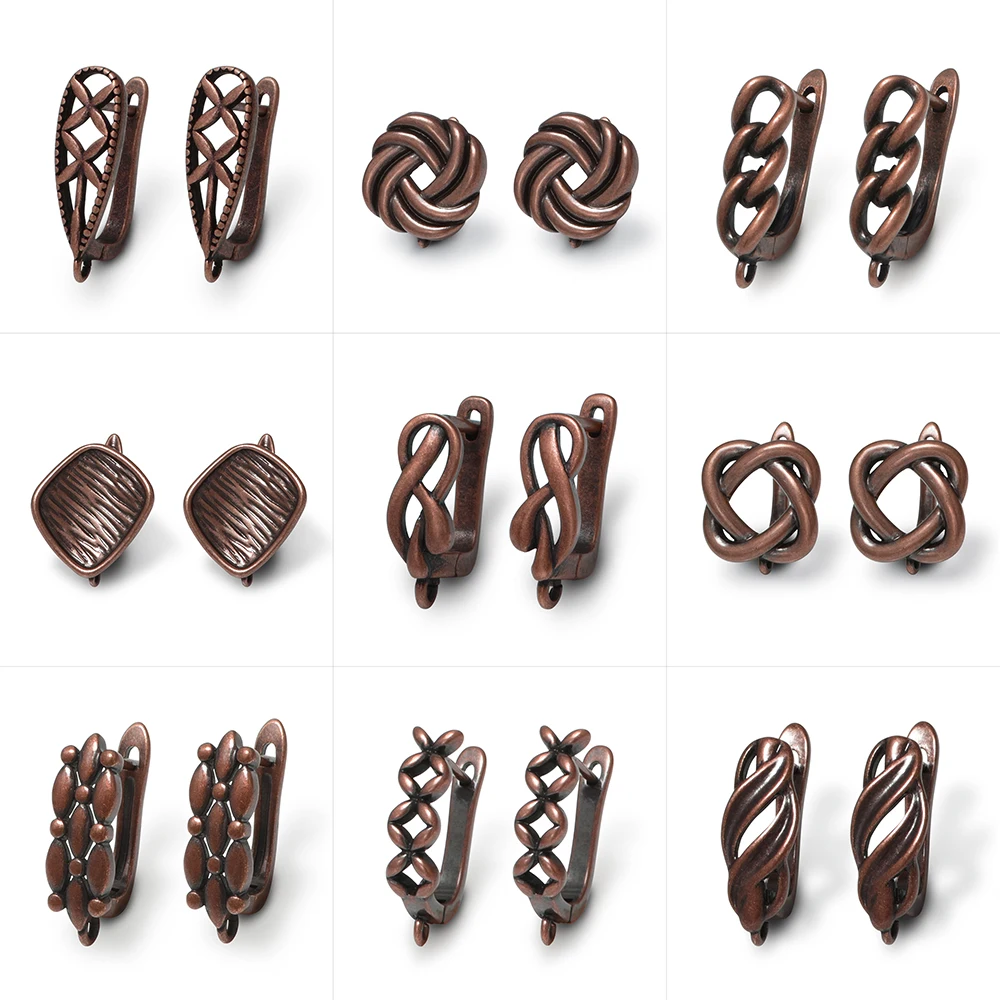 YAMASI Rotbronze-Messing-Ohrhaken, Ohrhaken für die Schmuckherstellung, Zubehör für die Ohrringherstellung im Großhandel – Detail 1