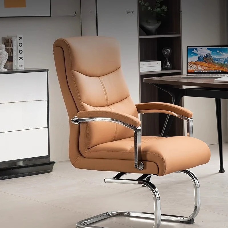 

Minimalist Office Chair Contemporary Office Seat Ergonomic Design Clean Lines Simple Colors Office Fotel Gamingowy Furniture